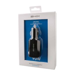 TRANSFORMADOR 2HIX CARRO 90W C/USB - BLACK - LIMIFIELD