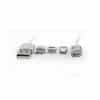 Cabo Usb 2.0 Carregamento 3 em 1 Magnético Type C + Ligthing+ Micro Usb