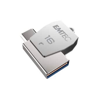 Pen Drive Emtec Dual T250 Usb2.0 + Micro Usb 16Gb