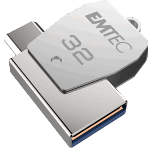 Pen Drive Emtec Dual T250 Usb2.0 + Micro Usb 32Gb