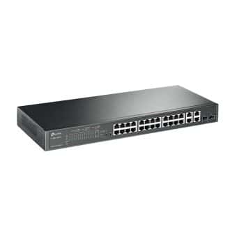 Switch TP-Link c/Gestão 24x100mbits,4xgigabit,2SFP PoE