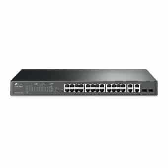 Switch TP-Link c/Gestão 24x100mbits,4xgigabit,2SFP PoE