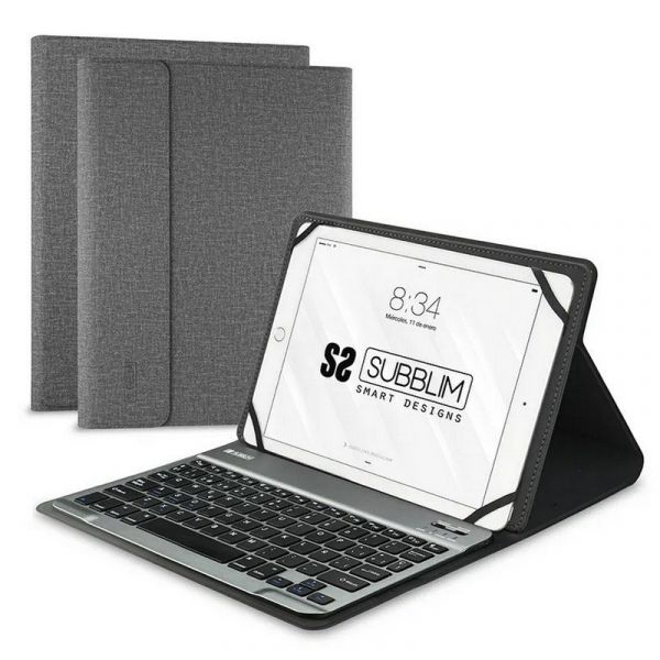 Capa para Tablet SUBBLIM KeyTab Pro Bluetooth Cinza