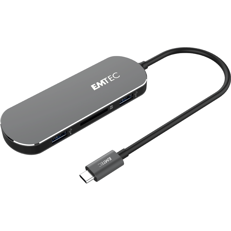 Adaptador Hub EMTEC Type-C 6in1