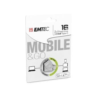 Pen Drive Emtec Dual T250 Usb2.0 + Type-C 16Gb