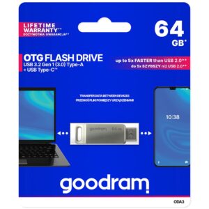 Pen Drive Goodram 64Gb ODA3 Usb 3.0 e Type C Metal
