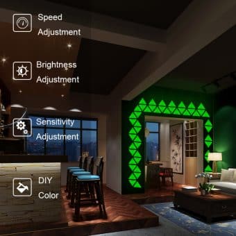 Conjunto de Lampadas Led Triangle Wifi 16Milhoes cores