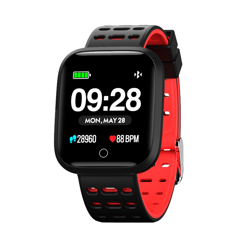 SmartWatch InnJoo Sportwatch Quadrado Vermelho