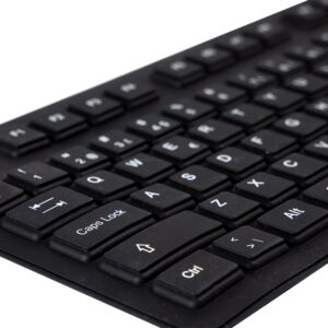 Teclado 2HIX Silicon Lavável e Flexivel USB Preto