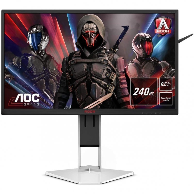 Monitor Gaming Aoc Agon 24.5 FHD 0.5Ms 240Hz DP Colunas