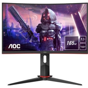 Monitor Gaming Aoc 24 Curvo Preto Led 1ms 165Hz