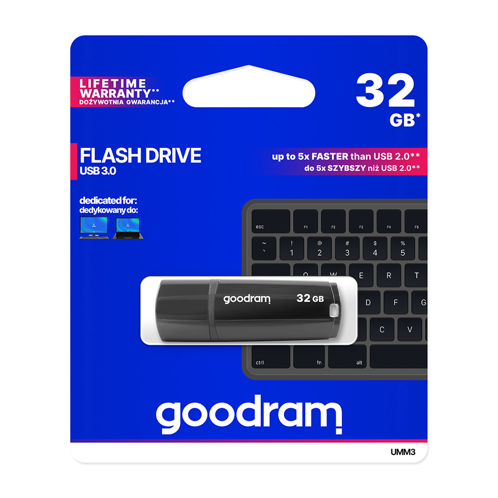 Pen Drive Goodram 32Gb UMM3 Usb 3.0 Preta