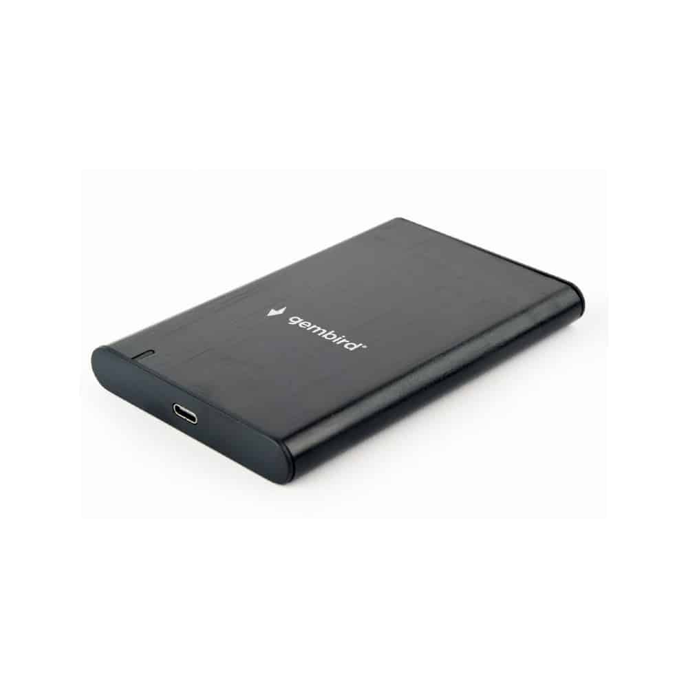 Caixa Externa Hdd Gembird 2.5 Sata Para Type-C Preta 1