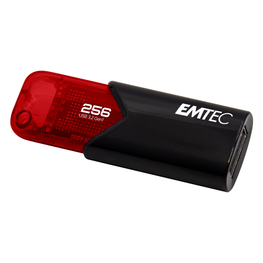 Pen Drive Emtec B110 256Gb Click Easy Usb 3.2 Vermelha