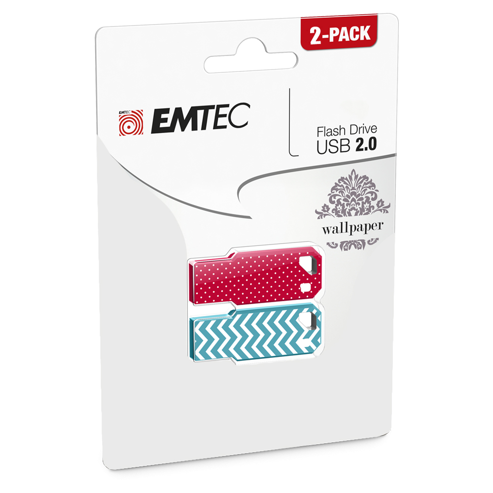 Pen Drive Emtec M750 WallPaper 32GB Pack 2Uni Usb 2.0 1