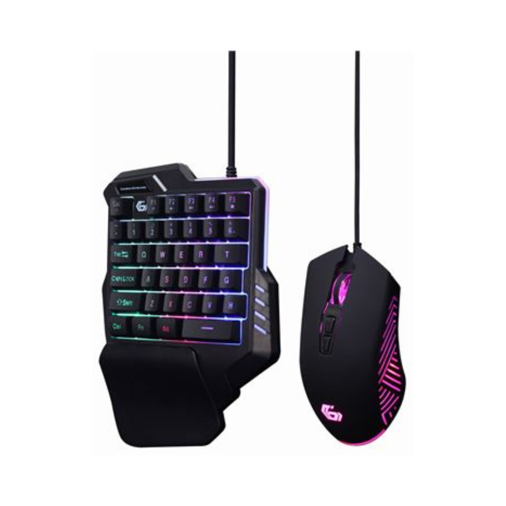 Conjunto Gaming Gembird 2in1 Mini Teclado + Rato RGB ideal para Portáteis - Image 2