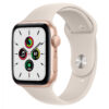 Apple Watch SE GPS Celular 44 mm Caixa de Alumínio Dourado Correia Desportiva Branco Estrela