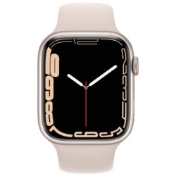 Apple Watch Series 7 GPS 45 mm Caixa de Alumínio em Branco Estrela Correia desportiva Branco Estrela 2