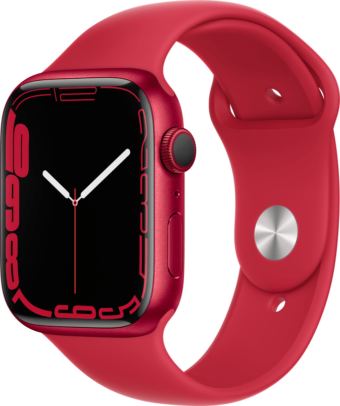 Apple Watch Series 7 GPS 45 mm Caixa de Alumínio em Roxo Correia desportiva Roxa