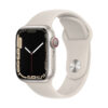 Apple Watch Series 7 GPS Celular 41 mm Caixa de Aço Prateado Correia Desportiva Branco Estrela