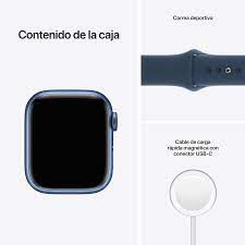 Apple Watch Series 7 GPS Celular 41 mm Caixa de Alumínio em Azul Correia desportiva Azul Abismo