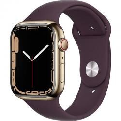 Apple Watch Series 7 GPS Celular 41 mm Caja de Aço em Dourado Correia deSportiva Cereja