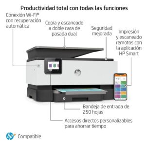 Multifunções Jacto de Tinta HP Officejet Pro 9010e WiFi Fax Duplex Branca 3