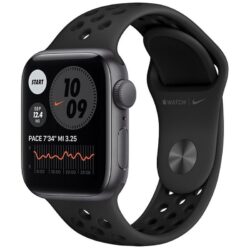 Apple Watch SE Nike GPS 44 mm Caixa de Alumínio em Cinza Espacial Correia Desportiva Nike Antracite Preto