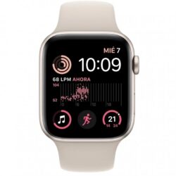 Apple Watch SE GPS Celular 44mm Caixa de Alumínio em Branco Estrela Correia Desportiva Branco Estrela