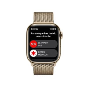 Apple Watch Series 8 GPS Celular 41mm Caixa de Aço Inoxidável Dourado Correia Milanesa Loop Dourada