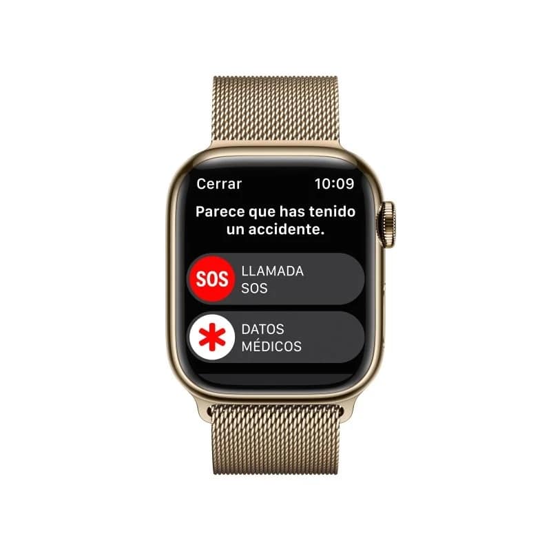 Apple Watch Series 8 GPS Celular 41mm Caixa de Aço Inoxidável Dourado Correia Milanesa Loop Dourada