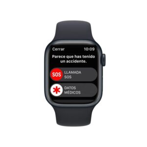 Apple Watch Series 8 GPS Celular 41mm Caixa de Alumínio em Preto MeiaNoite Correia Desportiva Preto MeiaNoite