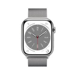 Apple Watch Series 8 GPS Celular 45mm Caixa de Aço Inoxidable Prateado Correia Milanesa Loop Prateada