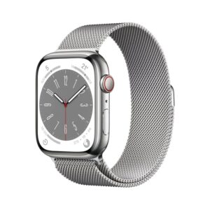 Apple Watch Series 8 GPS Celular 45mm Caixa de Aço Inoxidable Prateado Correia Milanesa Loop Prateada