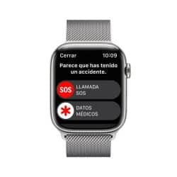 Apple Watch Series 8 GPS Celular 45mm Caixa de Aço Inoxidable Prateado Correia Milanesa Loop Prateada