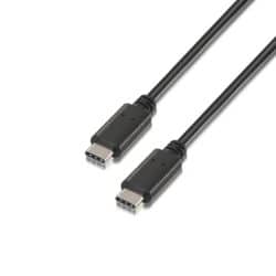 Cabo USB 2.0 Type-C Aisens A107-0057 Para USB Type-C Macho - USB Type-C Macho 2m Preto