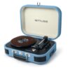 Gira-Discos MUSE MT-201 Bluetooth USB 33-45-78 RPM Mala Azul