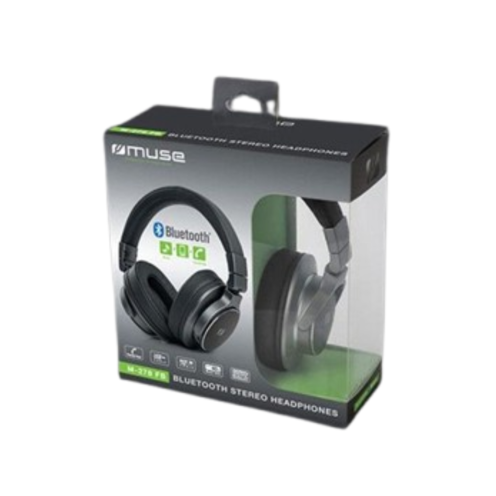 Auscultadores MUSE M-278 Bluetooth Cinza e Preto - Image 3
