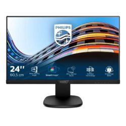Monitor Professional Philips S-Line 243S7EYMB 23.8 Full HD Multimédia Preto