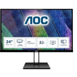Monitor Profissional AOC 24V2Q 23.8 Full HD Preto