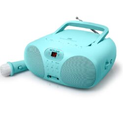 Rádio Portátil com CD MUSE Karaoke Azul