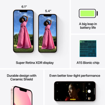 Smartphone Apple iPhone 13 512GB 6.1 5G Rosa