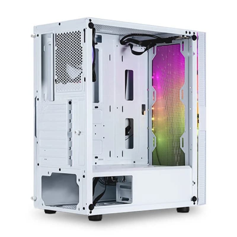 Caixa Gaming ABYSM Danube Kolpa Argb Com Vidro Temperado - Branco