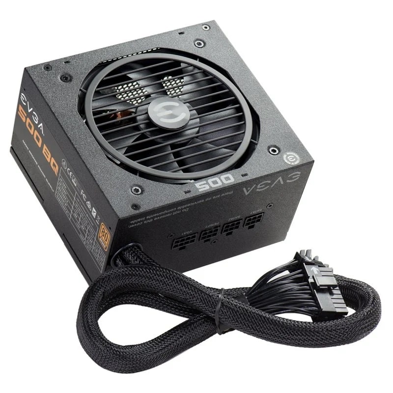 Fonte Alimentação EVGA 500 BQ 500W Ventoinha 12cm 80 Plus Bronze