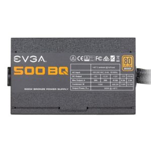 Fonte Alimentação EVGA 500 BQ 500W Ventoinha 12cm 80 Plus Bronze