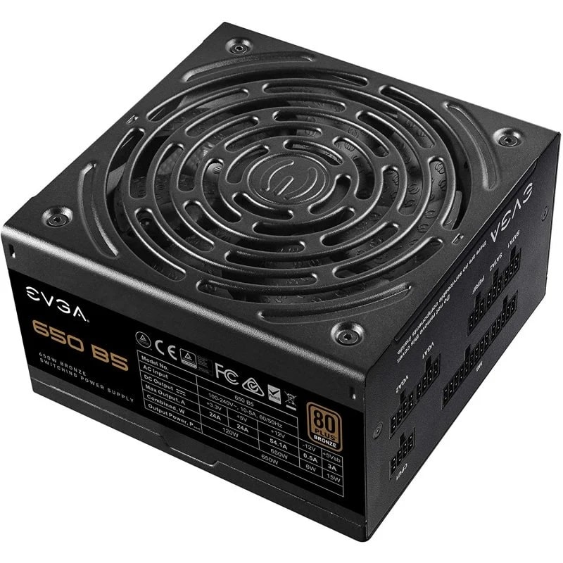 Fonte Alimentação EVGA 650 B5 650W Ventoinha 13cm 80 Plus Bronze