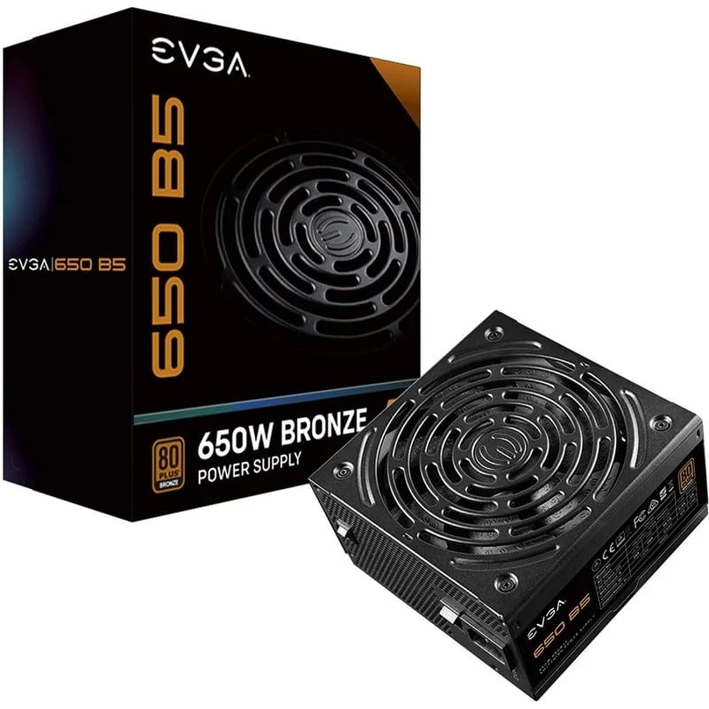 Fonte Alimentação EVGA 650 B5 650W Ventoinha 13cm 80 Plus Bronze