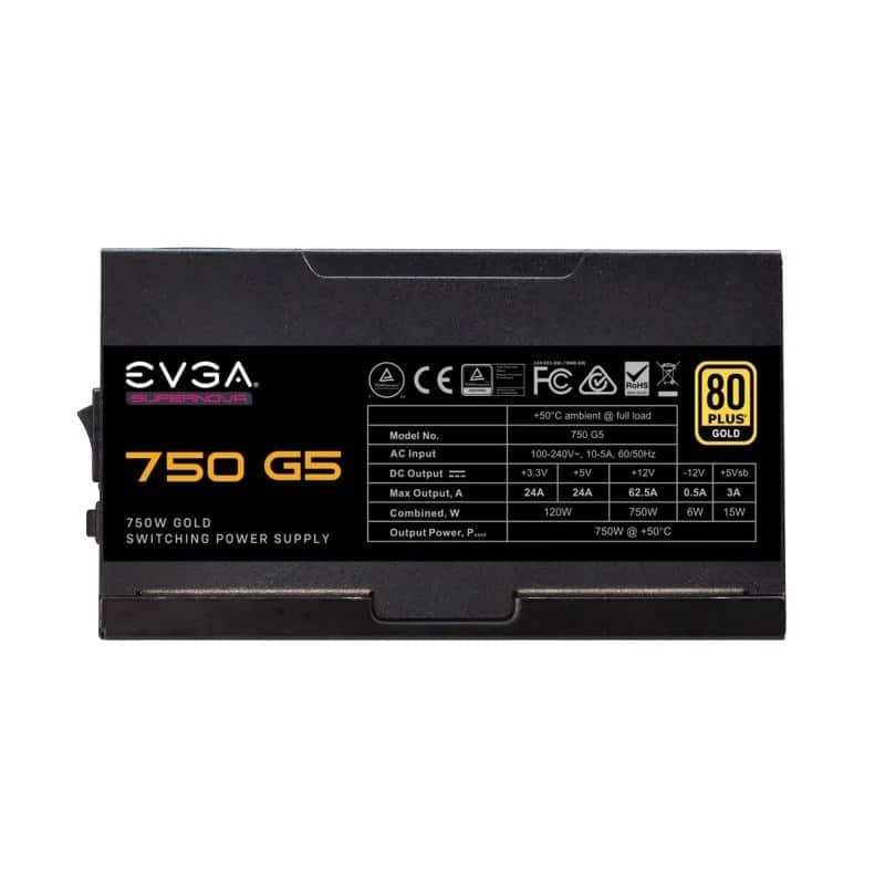 Fonte Alimentação EVGA 750 G5 750W Ventoinha 14cm 80 Plus Gold - Image 3
