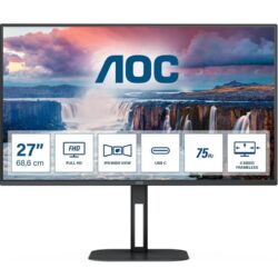 Monitor AOC 27 Ips 169 Full HD Hdmi Usb-C Multimédia Preto