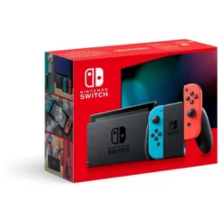 Nintendo Switch Azul Neon e Vermelho Neon (2022) Com 2 comandos Joy-Con